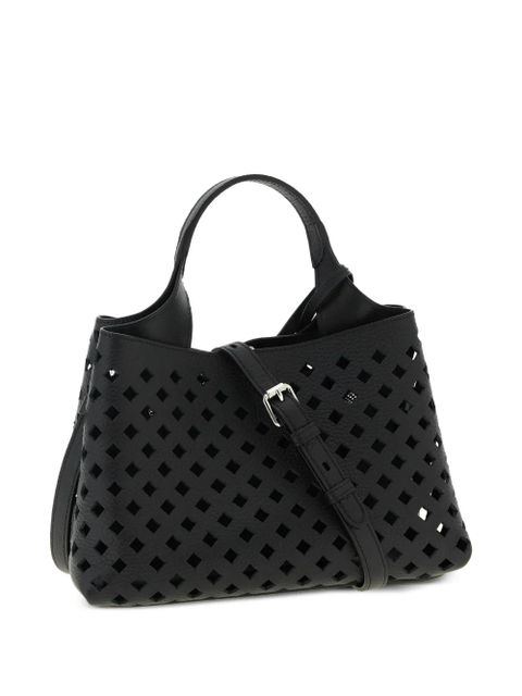 Tod's micro Apa perforated-leather tote bag - Black
