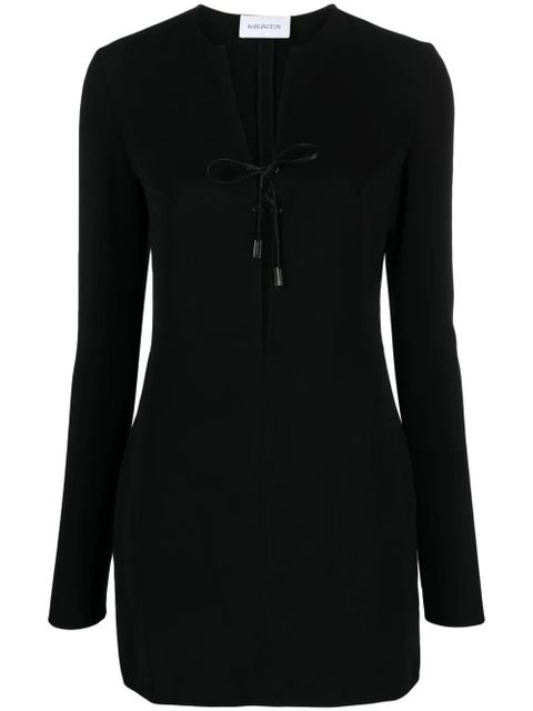 16Arlington Seeran lace-up minidress - Black - zdjęcie produktu nr 1