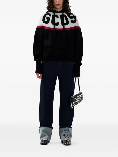 GCDS logo-patch jeans - Blue