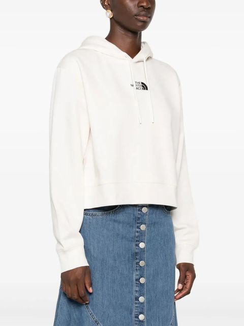 The North Face logo-embroidered hoodie - Neutrals