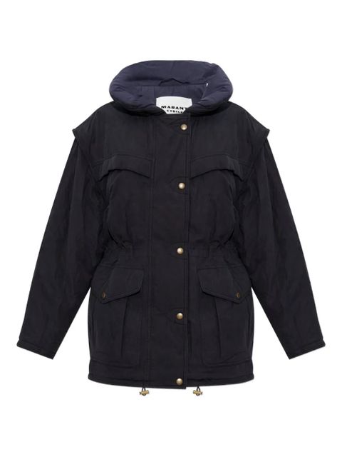 MARANT ÉTOILE Damone hooded buttoned coat - Black - zdjęcie produktu nr 1