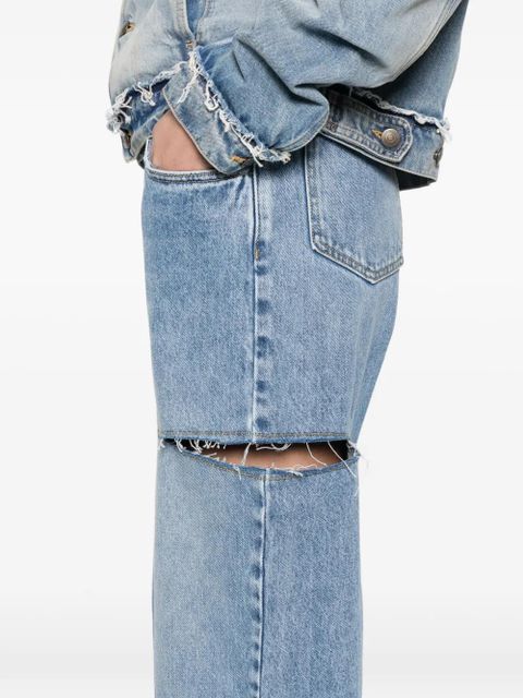 MM6 Maison Margiela cut-out denim jeans - Blue
