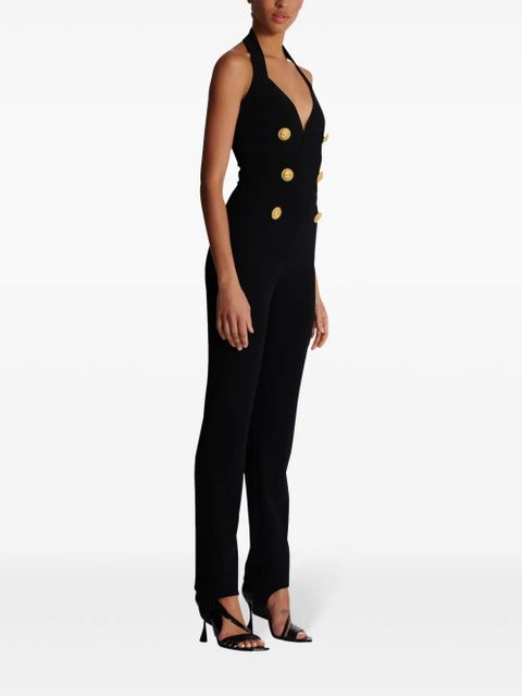 Balmain halterneck crepe jumpsuit - Black - zdjęcie produktu nr 2