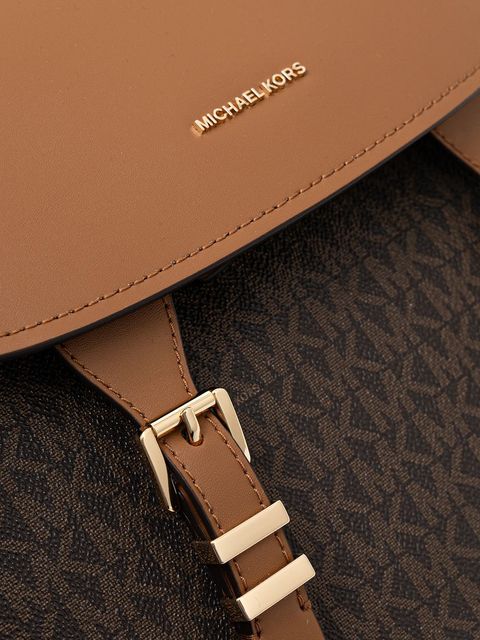 MICHAEL Michael Kors plecak QUINN damski kolor brązowy mały wzorzysty 30T5GQNB2B