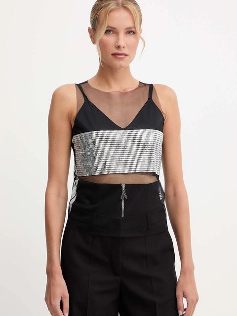 Patrizia Pepe bluzka damska kolor czarny z aplikacją 2M4503 J338 - zdjęcie produktu nr 1