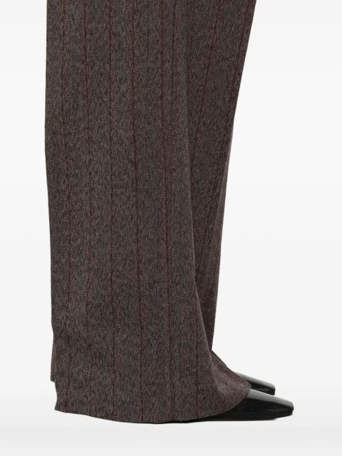 Golden Goose pinstripe virgin-wool trousers - Brown