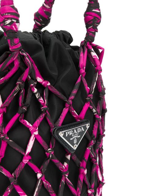 Prada net effect bucket bag - Pink