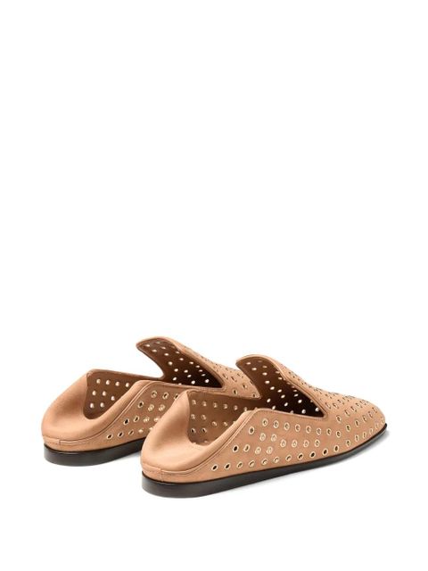 Jimmy Choo Eliot metal-eyelet loafers - Brown