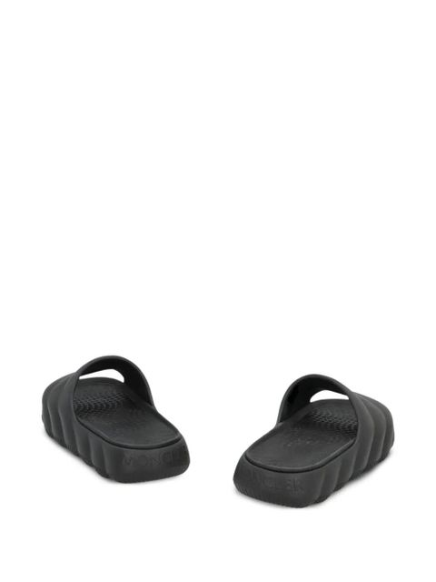 Moncler Lilo logo-patch quilted slides - Black