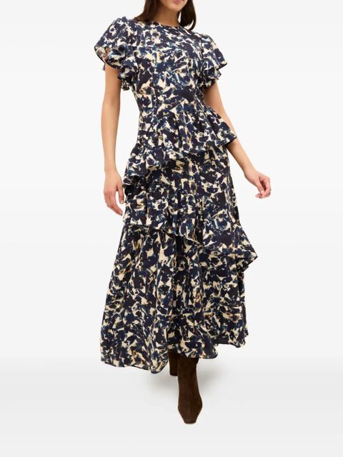 Marie Oliver Quinby ruffled maxi dress - Blue - zdjęcie produktu nr 2
