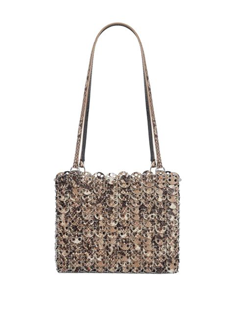 Rabanne 1969 flip python-effect bag - Silver - zdjęcie produktu nr 2