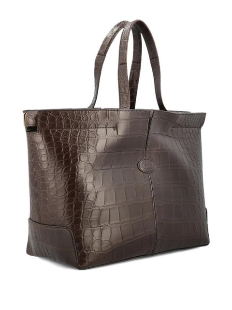Tod's alligator oval logo bag - Brown - zdjęcie produktu nr 1