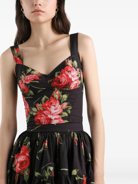 Dolce & Gabbana floral-print top - Black