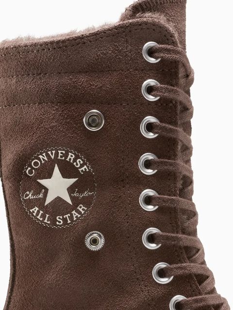 Converse trampki Chuck Taylor All Star Star Fold Over Lift kolor brązowy A15230C