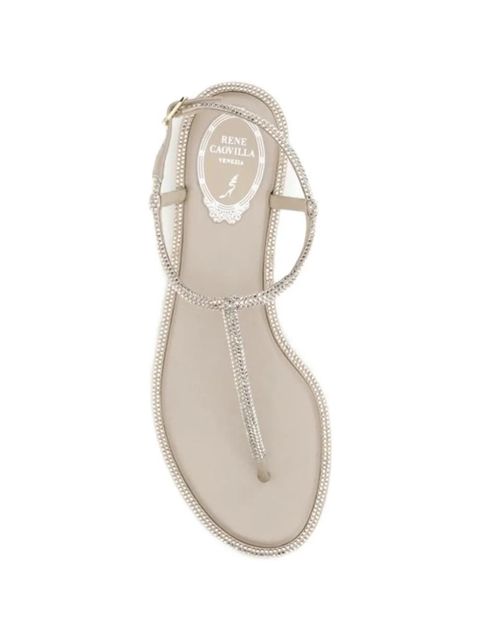 René Caovilla Diana embellished sandals - Neutrals