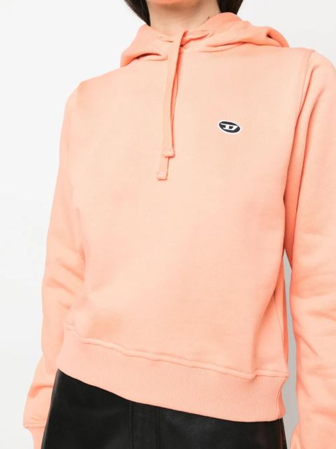 Diesel logo-patch drawstring hoodie - Orange