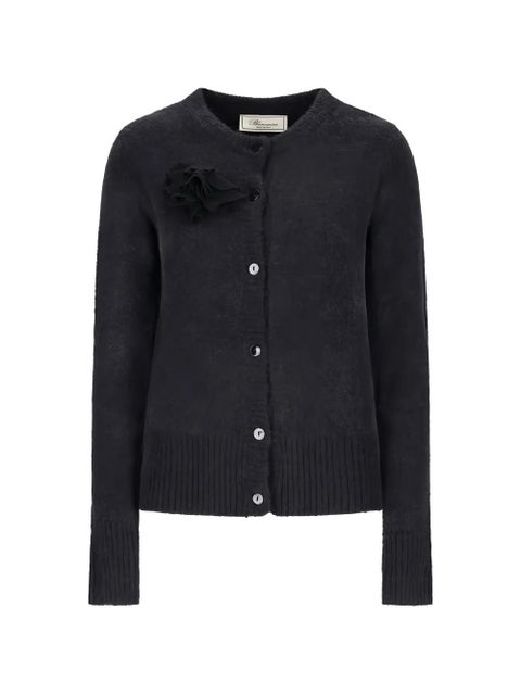Blumarine floral-appliqué cardigan - Black - zdjęcie produktu nr 1