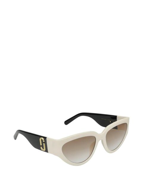 Marc Jacobs logo-plaque cat-eye sunglasses - Neutrals