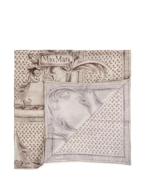 Max Mara printed twill scarf - Neutrals - zdjęcie produktu nr 2