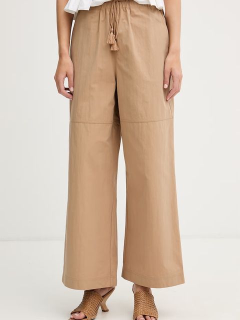 Sisley spodnie wide leg damskie z bawełną - zdjęcie produktu nr 1