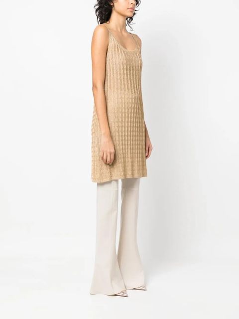 Prada knitted sleeveless midi dress - Gold
