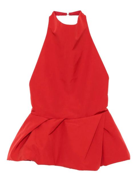 Magda Butrym halter peplum top - Red - zdjęcie produktu nr 1