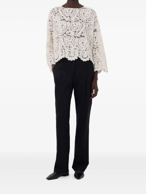 LouLou de Saison AROLD crochet lace sweater - Neutrals - zdjęcie produktu nr 2