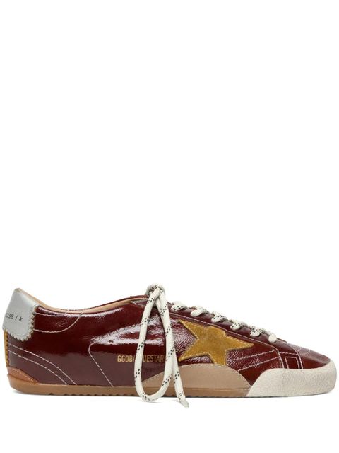 Golden Goose True-Star in burgundy naplak with suede star - Red - zdjęcie produktu nr 1