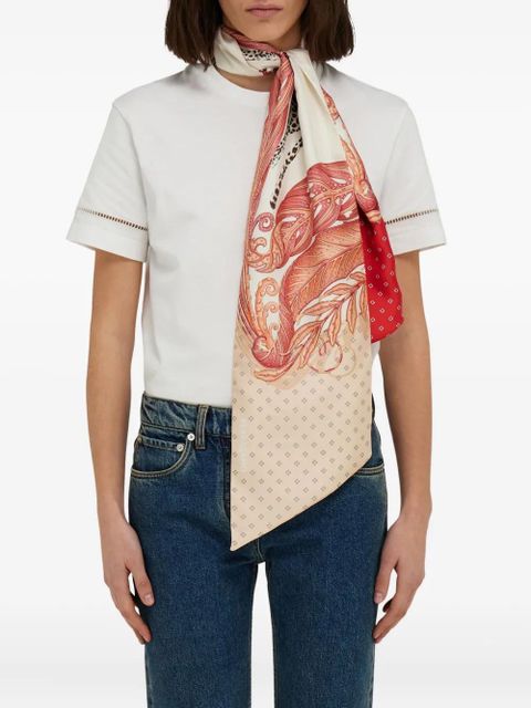 Ferragamo Madras-print silk bandeau - Red