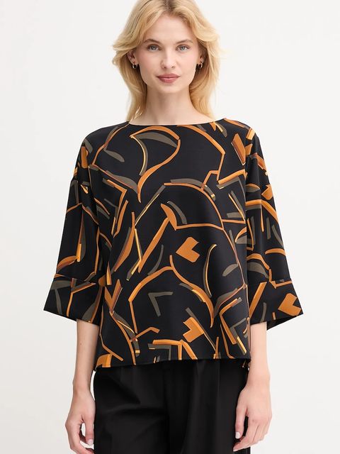 Joseph Ribkoff bluzka damska kolor czarny wzorzysta 253238 - zdjęcie produktu nr 1