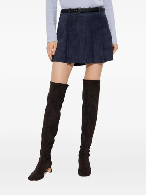 Self-Portrait pleated mini skirt - Blue