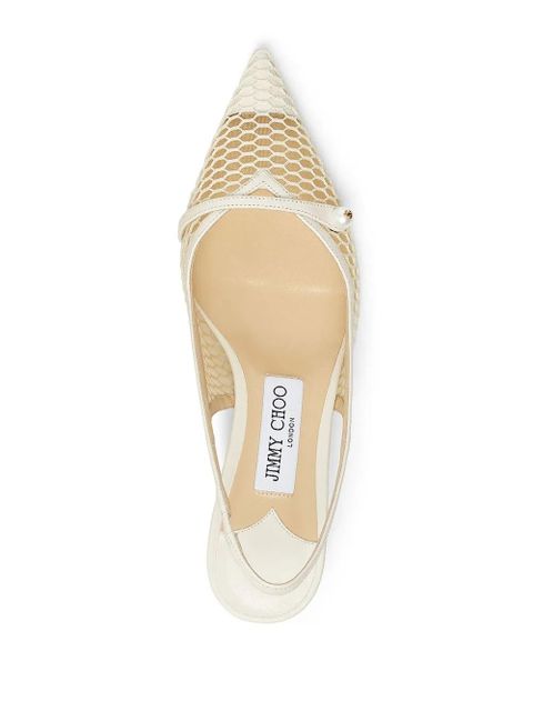 Jimmy Choo Amita 45mm slingback pumps - White
