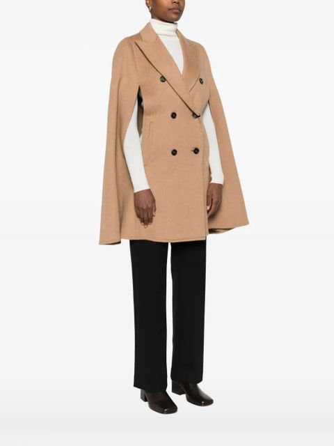 Max Mara wool double-breasted coat - Brown