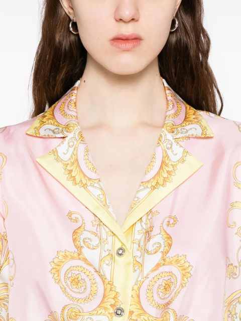 Versace printed silk twill shirt - Pink - zdjęcie produktu nr 2