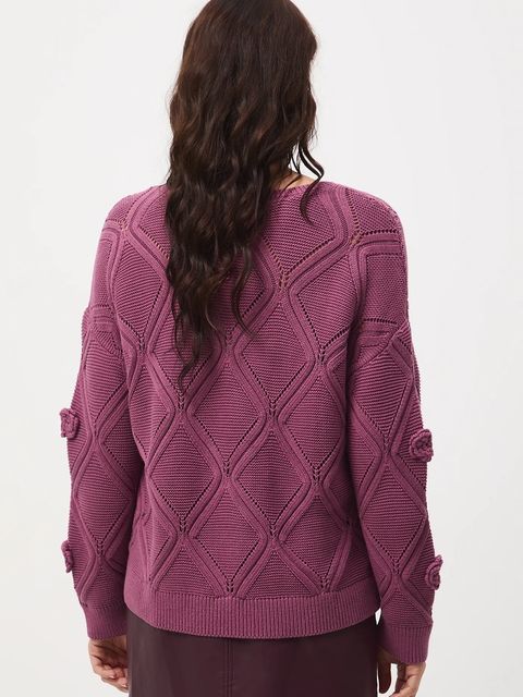 Medicine sweter damski kolor fioletowy