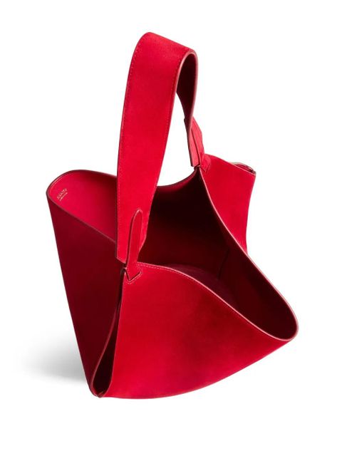 KHAITE open-top leather tote bag - Red