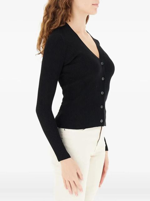 Weekend Max Mara ribbed V-neck cardigan - Black - zdjęcie produktu nr 2