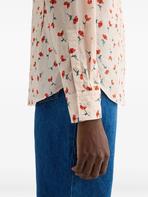 Jil Sander floral-printed cotton shirt - Neutrals