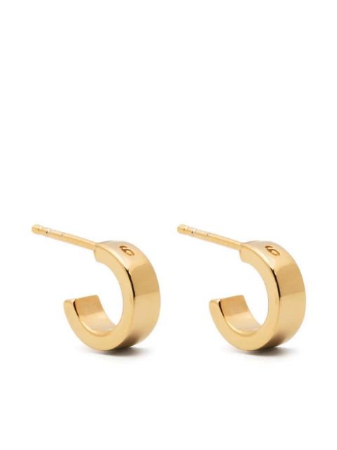 MM6 Maison Margiela gold-plated sterling silver engraved hoop earrings - zdjęcie produktu nr 1