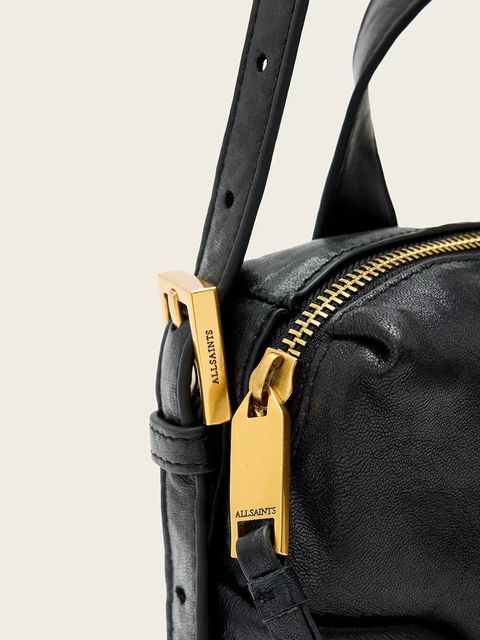 AllSaints torebka skórzana kolor czarny W510XD