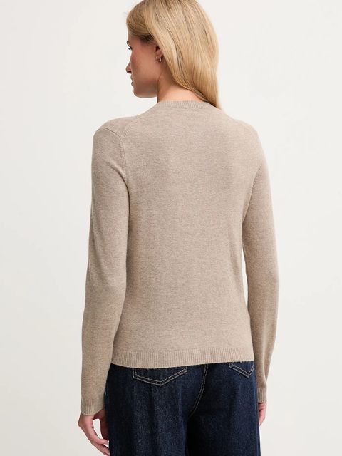 United Colors of Benetton kardigan z dodatkiem wełny damski kolor beżowy lekki 102HD502B - zdjęcie produktu nr 2