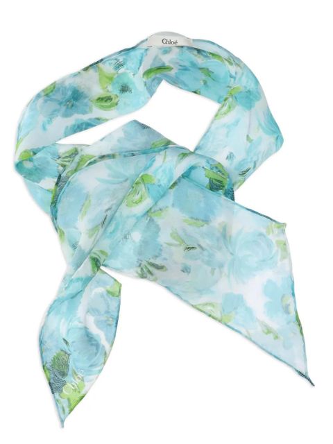 Chloé floral scarf - White