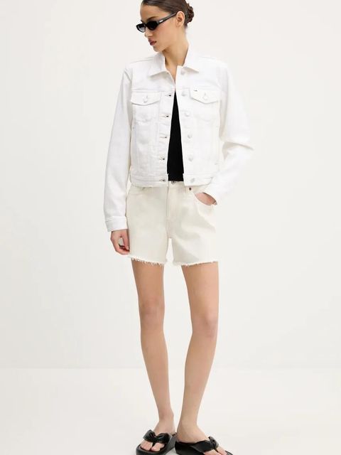 Tommy Jeans kurtka jeansowa kolor beżowy przejściowa DW0DW20121 - zdjęcie produktu nr 2