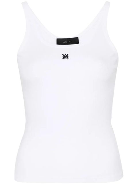 AMIRI MA embroidered ribbed tank top - White - zdjęcie produktu nr 1