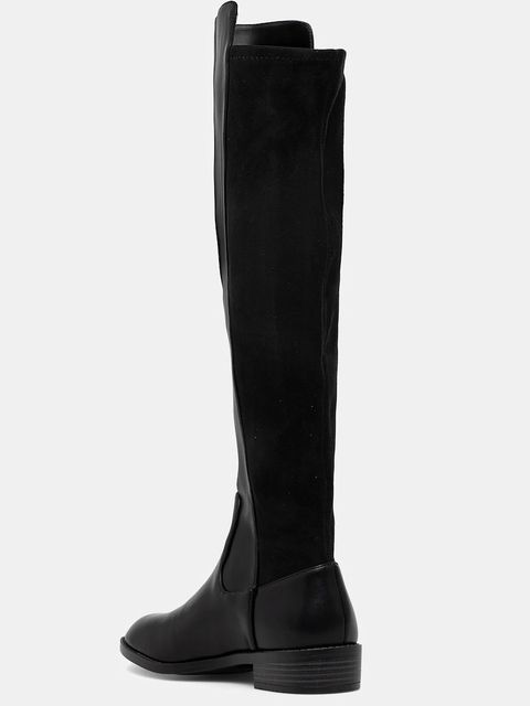 Steve Madden kozaki Xcursion kolor czarny na płaskim obcasie 11005010