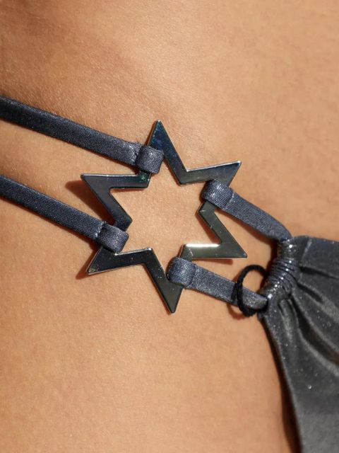 MISBHV star-appliqué bikini bottoms - Silver - zdjęcie produktu nr 2