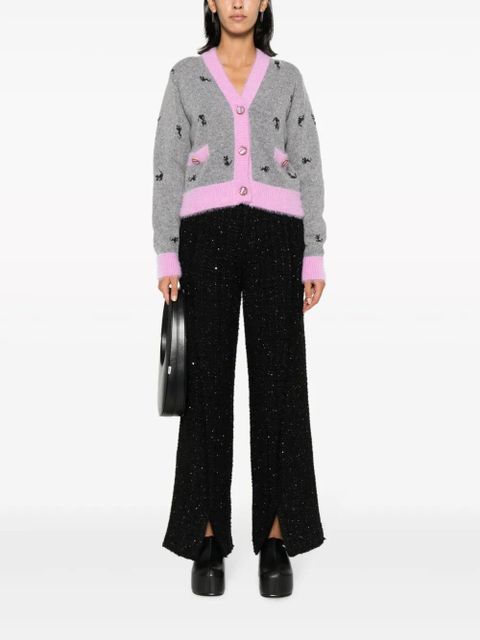 GCDS Kittho wool-blend cardigan - Grey