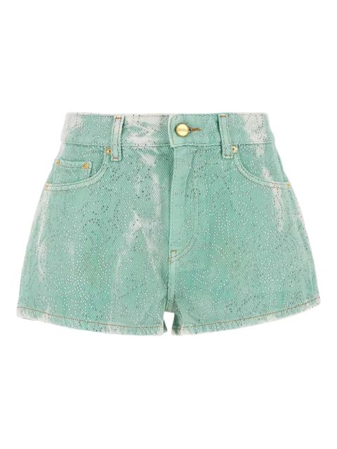 GANNI two-tone denim shorts - Green - zdjęcie produktu nr 1