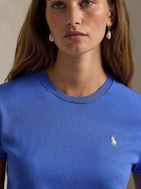 Polo Ralph Lauren sweter damski kolor niebieski lekki 211971872