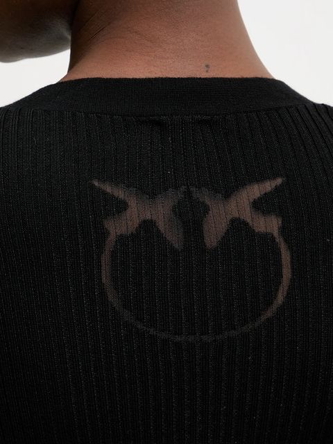 Pinko kardigan z dodatkiem wełny damski kolor czarny lekki 105506 A18M